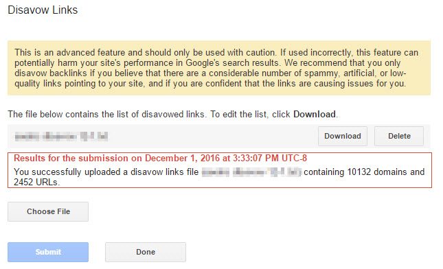 google search console disavow screen google search console disavow screen