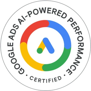 Google Ads AI-Powered Performance certification badge