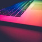 laptop rainbow