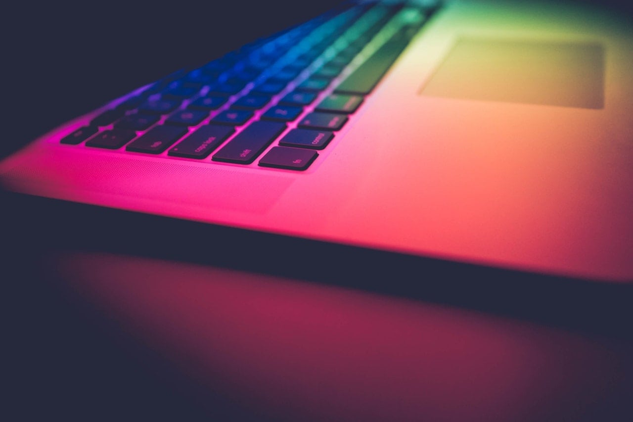 laptop rainbow