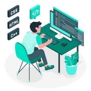 Developer at Desk